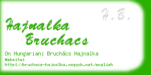 hajnalka bruchacs business card